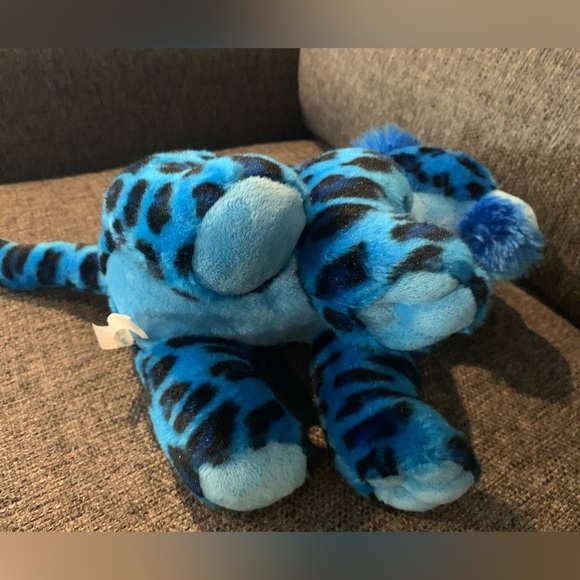 The Petting Zoo Black and Blue Leopard Plush - Picture 6 of 7